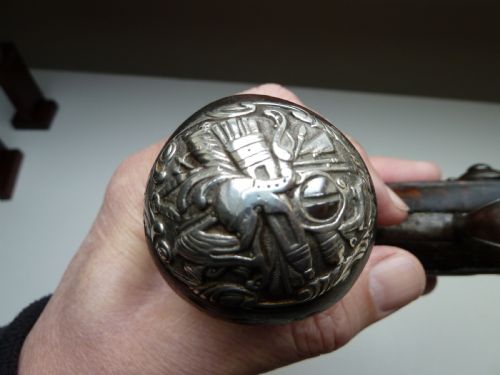 SILVER MOUNTED QUEEN ANNE FLINTLOCK PISTOL - ADDITIONAL PHOTO 12