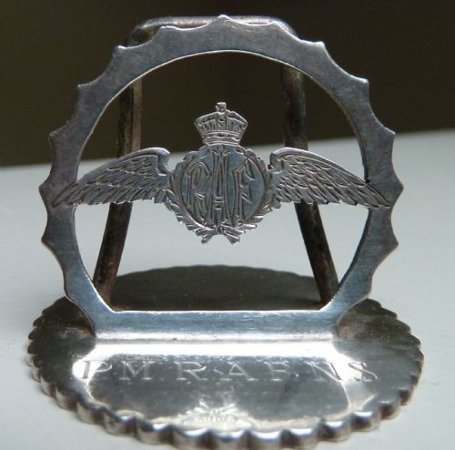 SET OF 4 SILVER RAF MENU OR NAME HOLDERS ASPREY LONDON - ADDITIONAL PHOTO 4