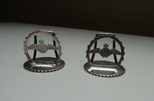 SET OF 4 SILVER RAF MENU OR NAME HOLDERS ASPREY LONDON - ADDITIONAL PHOTO 5