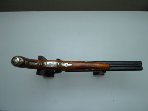 SILVER MOUNTED DOUBLE BARRELLED PERCUSSION PISTOL - ADDITIONAL PHOTO 7