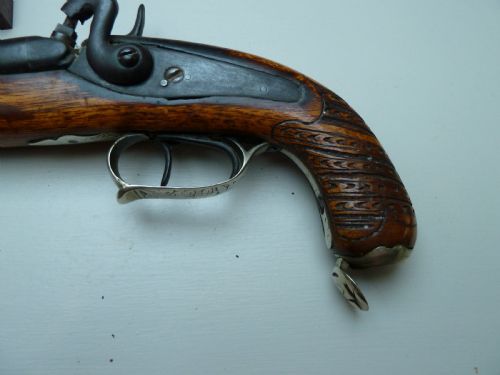 SILVER MOUNTED DOUBLE BARRELLED PERCUSSION PISTOL - ADDITIONAL PHOTO 11