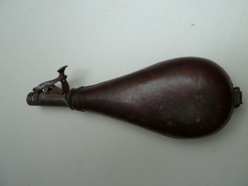 2 19TH CENTURY SHOT OR POWDER FLASKS - ADDITIONAL PHOTO 6