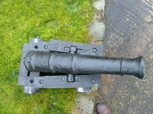 18TH CENTURY CAST IRON SHIPS CANNON - ADDITIONAL PHOTO 3