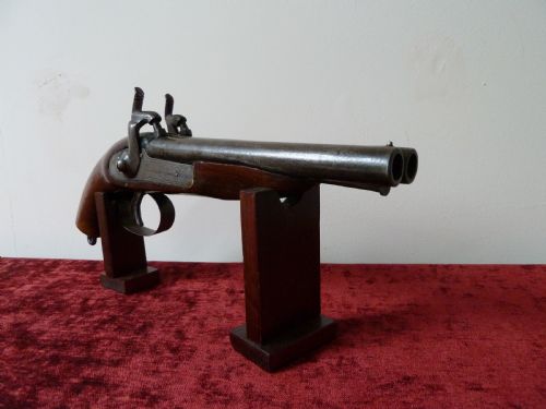 DOUBLE BARREL PERCUSSION PISTOL