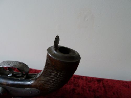 19TH CENTURY NIGHT WATCHMANS DOUBLE BARREL PISTOL - ADDITIONAL PHOTO 9