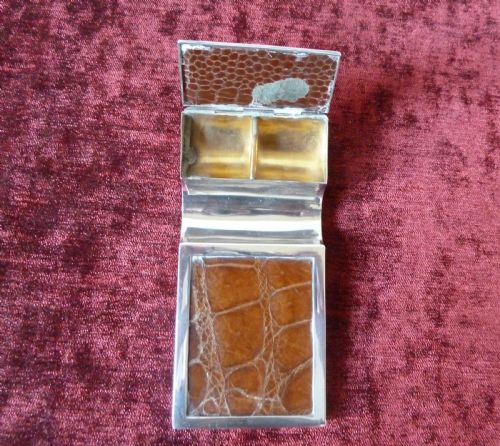SILVER STAMP BOX AND PEN HOLDER - ADDITIONAL PHOTO 3