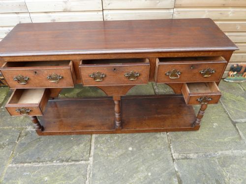 GEORGIAN OAK DRESSER BASE - ADDITIONAL PHOTO 5