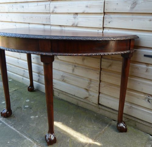 PAIR MAHOGANY LATE 19TH CENTURY CONSOLE TABLES - ADDITIONAL PHOTO 6