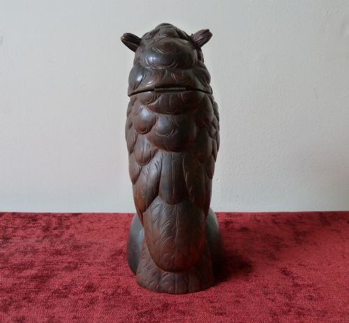 FINE QUALITY BLACK FOREST OWL INKWELL - ADDITIONAL PHOTO 3