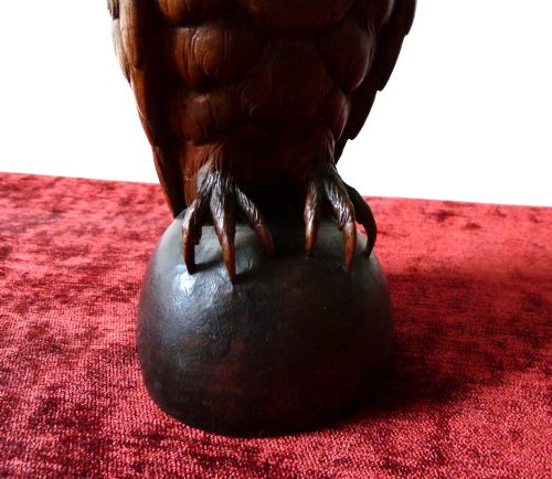 FINE QUALITY BLACK FOREST OWL INKWELL - ADDITIONAL PHOTO 9