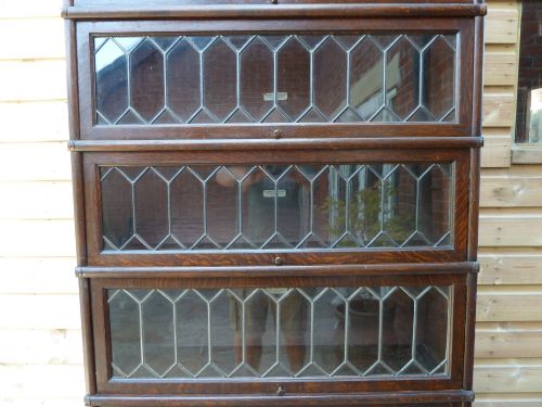 TALL LEADED GLOBE WERNICKE BOOKCASE - ADDITIONAL PHOTO 5