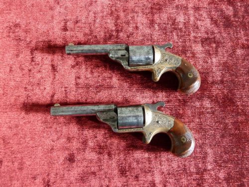 A GOOD PAIR OF AMERICAN RIMFIRE REVOLVERS - ADDITIONAL PHOTO 1
