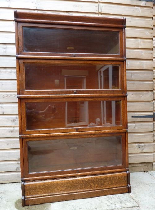 4 Section Oak Globe Wernicke Bookcase