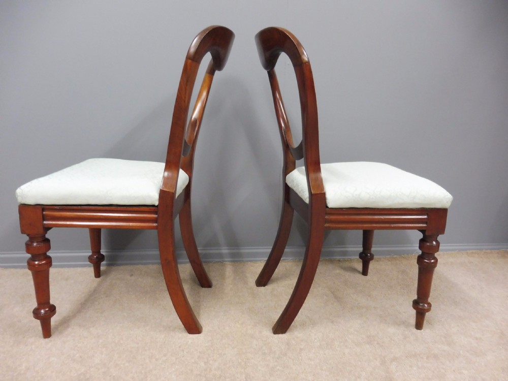 SUPERB SET OF 10 ORIGINAL VICTORIAN MAHOGANY BALLOON BACK DINING CHAIRS CIRCA 1860 View VII