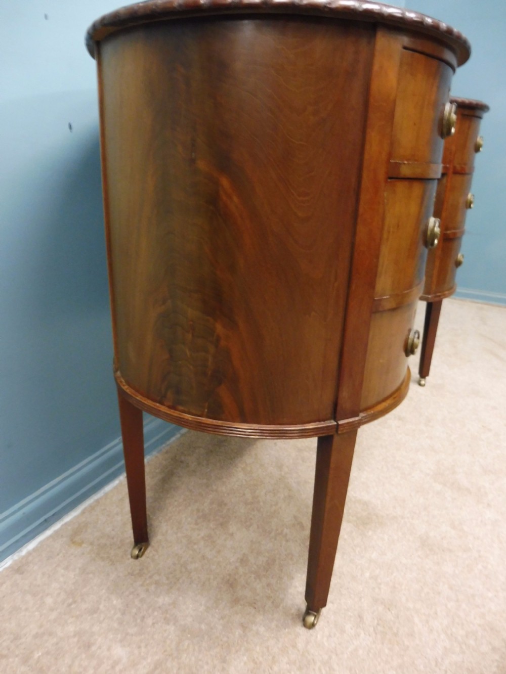EDWARDIAN MAHOGANY LEATHER TOPPED LADIES WRITING DESK CIRCA 1900 View VI