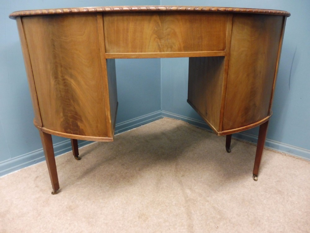 EDWARDIAN MAHOGANY LEATHER TOPPED LADIES WRITING DESK CIRCA 1900 View VII