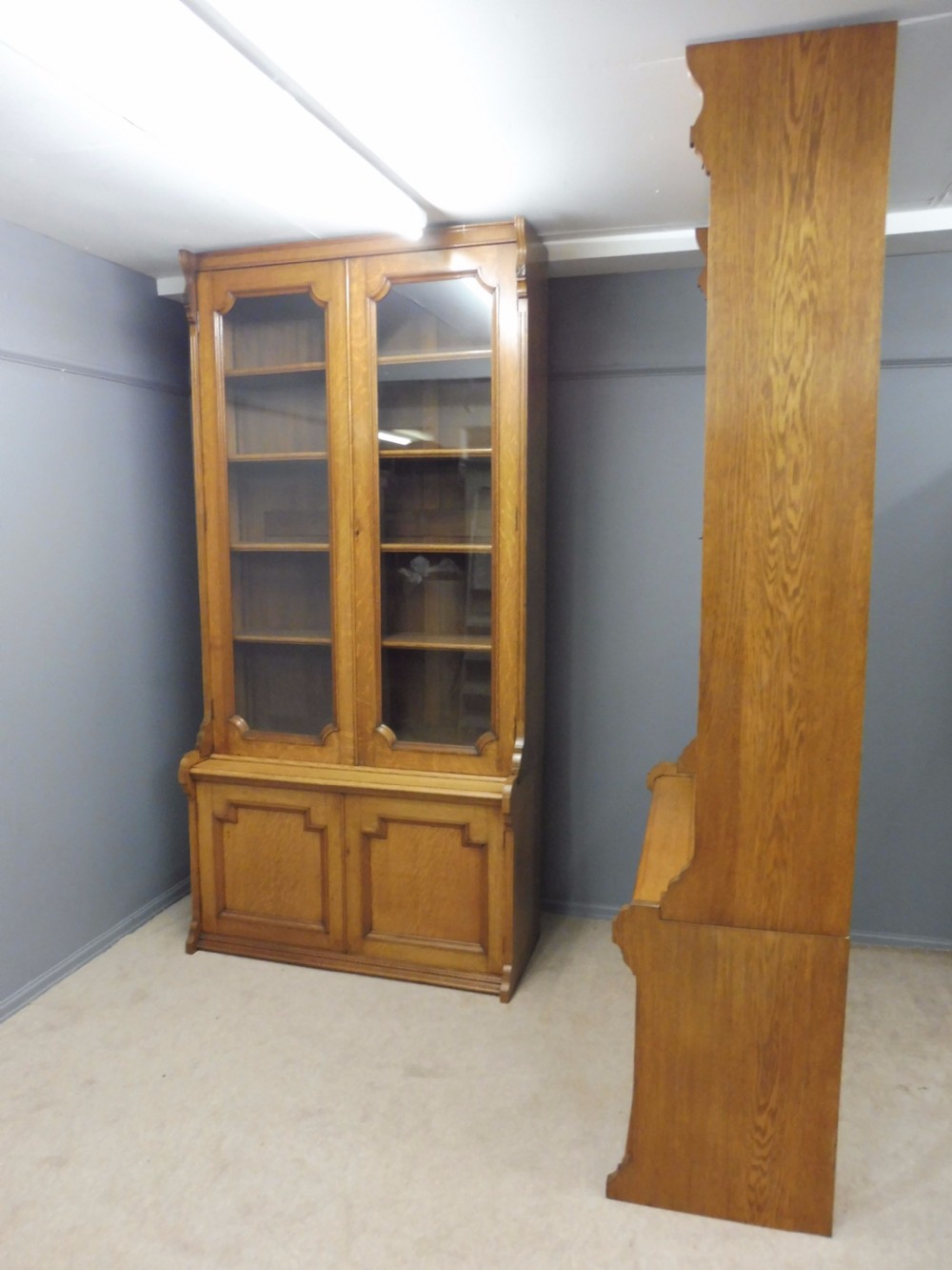 SUPERB PAIR OF VICTORIAN COUNTRY HOUSE LIBRARY BOOKCASES CIRCA 1890 View II