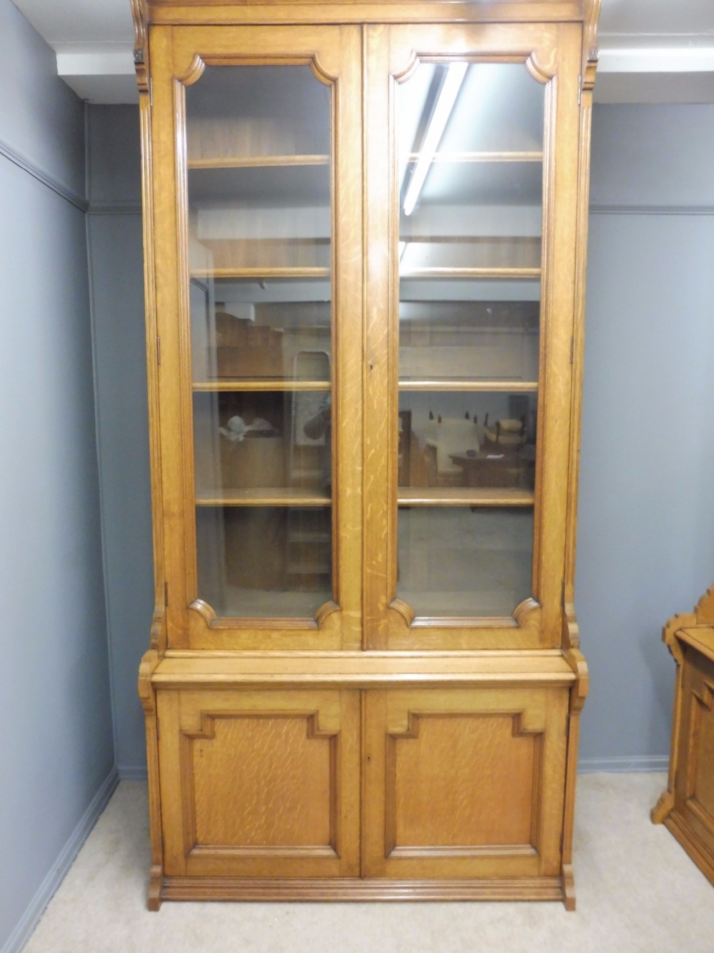 SUPERB PAIR OF VICTORIAN COUNTRY HOUSE LIBRARY BOOKCASES CIRCA 1890 View V
