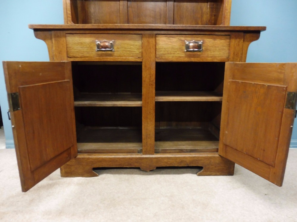 ARTS & CRAFTS GOLDEN OAK BOOKCASE CIRCA 1900 View VI