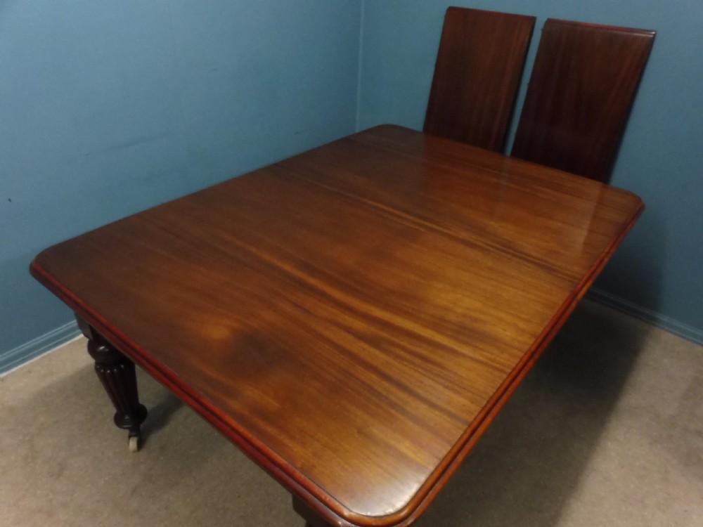 LARGE VICTORIAN MAHOGANY WIND OUT DINING TABLE SEATS 10 CIRCA 1860 View V