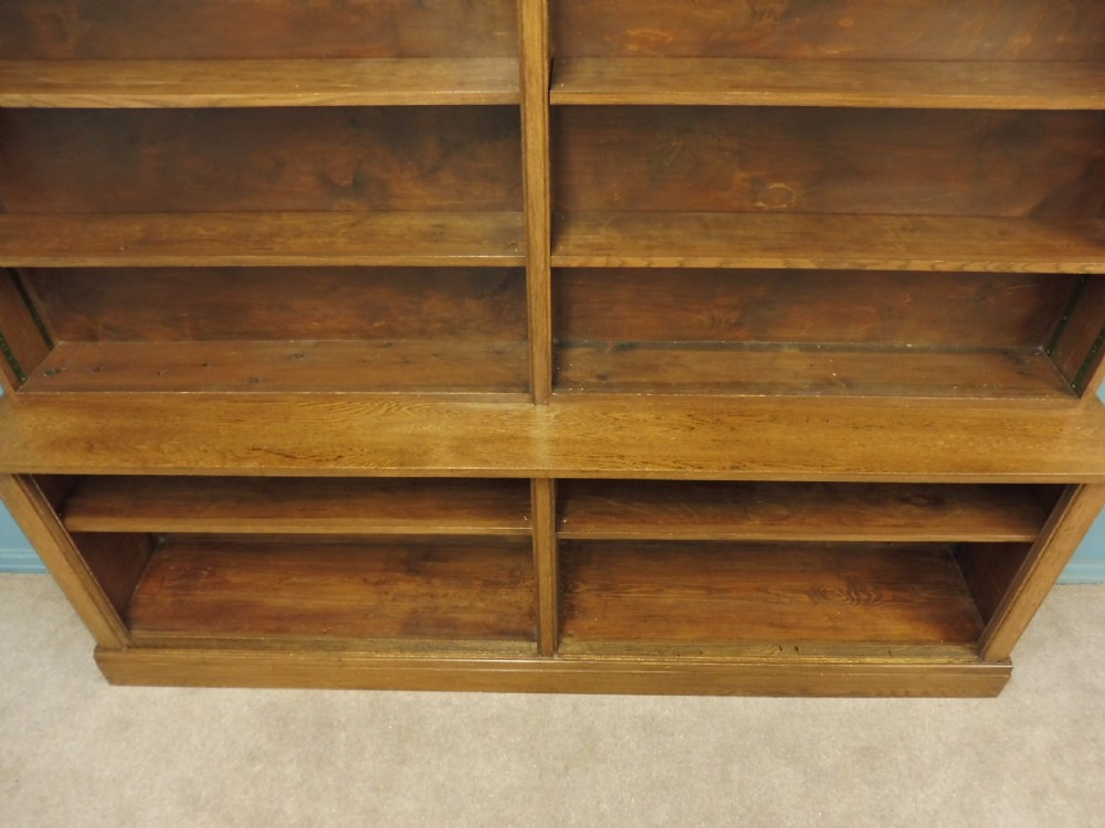 EARLY 20th CENTURY LAWYERS OPEN OAK BOOKCASE CIRCA 1920 View IV