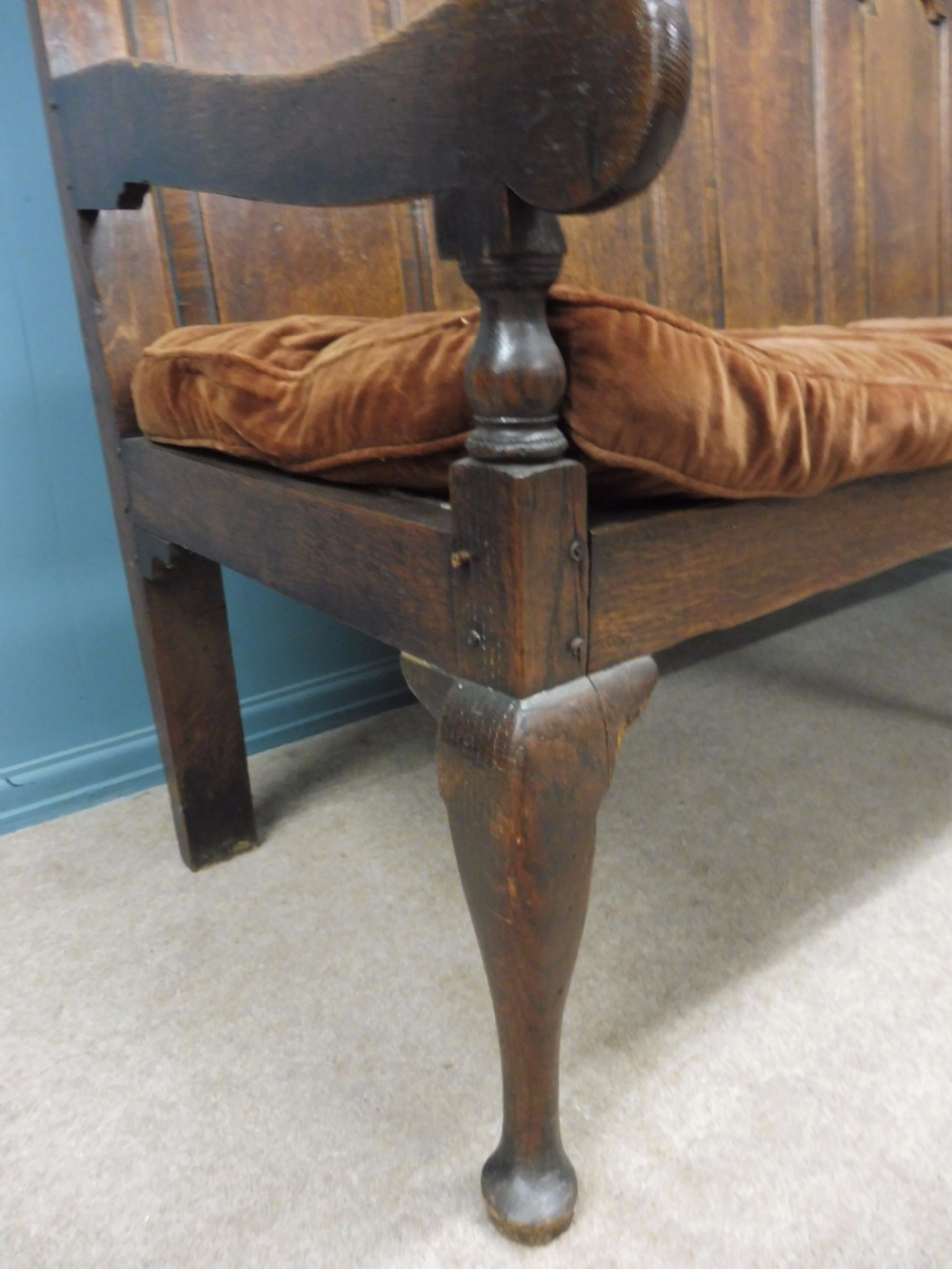 VERY NICE LATE 18th CENTURY SOLID OAK TAVERN BENCH CIRCA 1780 View IV