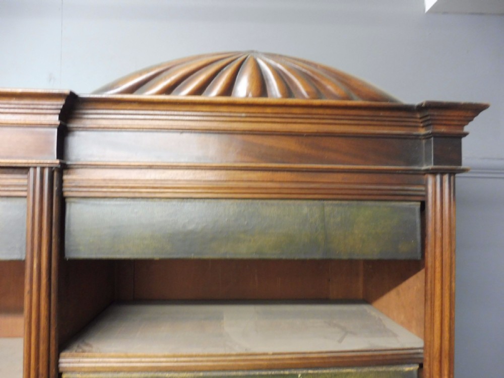 LARGE BEAUTIFUL MAHOGANY COUNTRY HOUSE LIBRARY BOOKCASE CIRCA 1810 View X