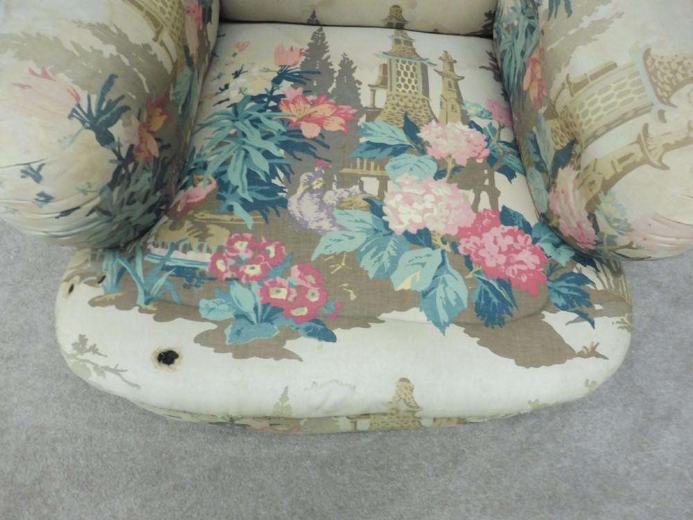 ORIGINAL VICTORIAN DEEP SEATED HOWARD STYLE ARMCHAIR CIRCA 1880 View IV
