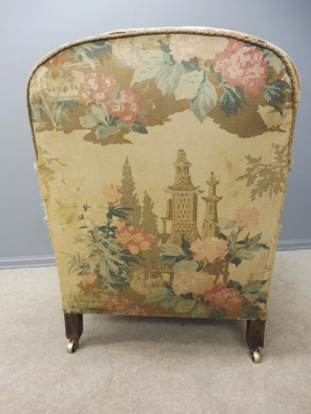 ORIGINAL VICTORIAN DEEP SEATED HOWARD STYLE ARMCHAIR CIRCA 1880 View VI