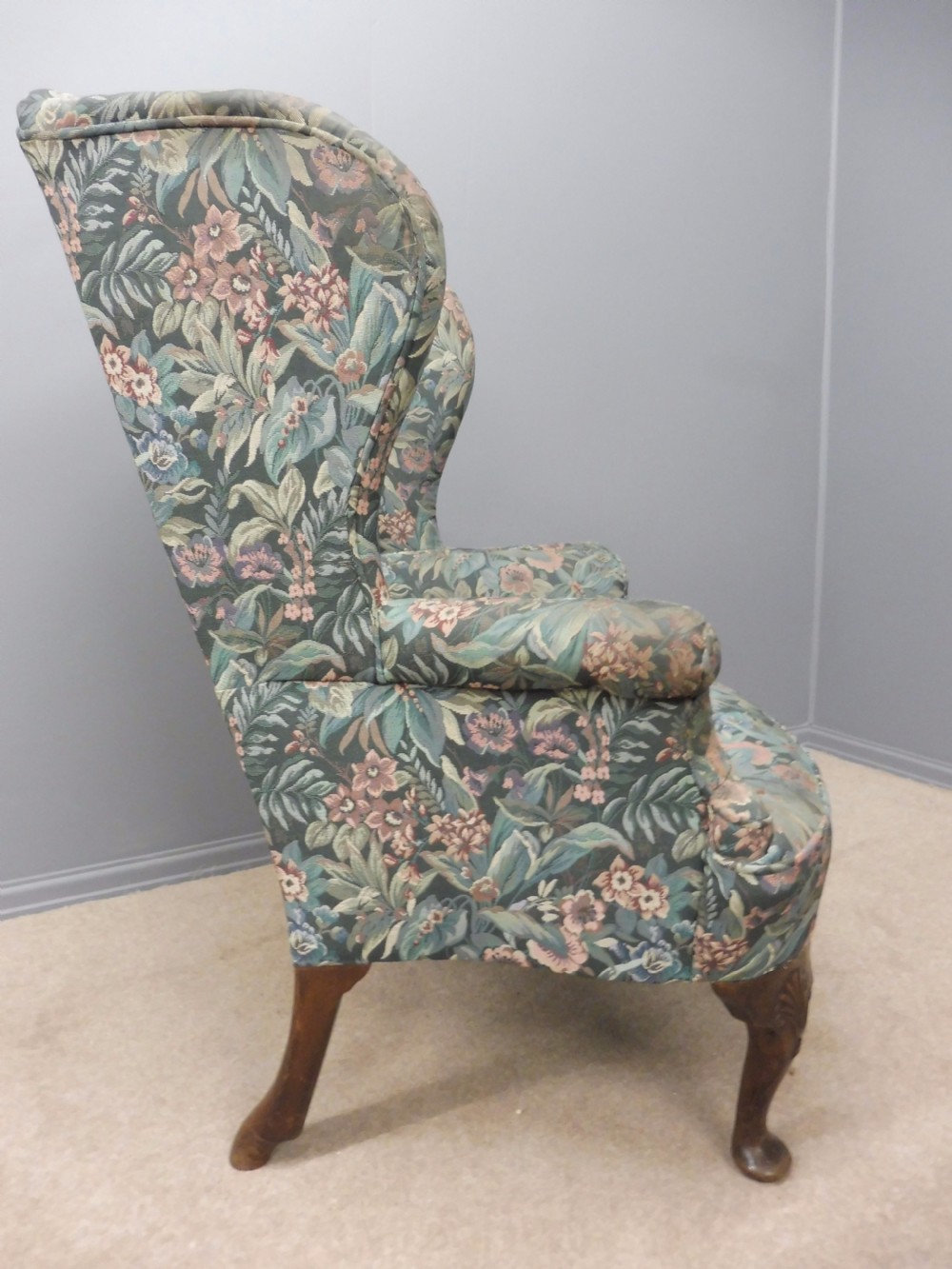 VICTORIAN WINGED ARMCHAIR CIRCA 1900