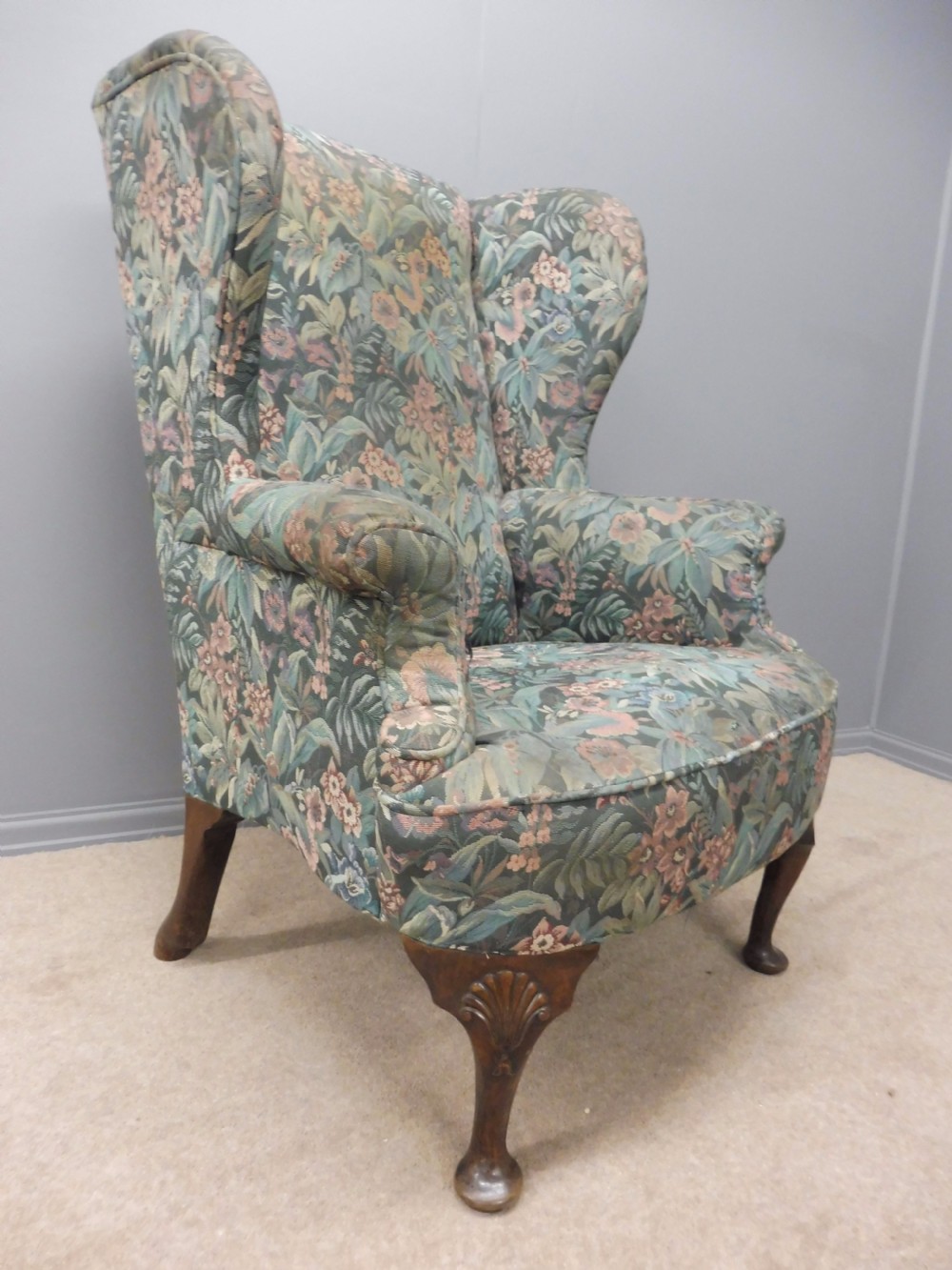 VICTORIAN WINGED ARMCHAIR CIRCA 1900 View II
