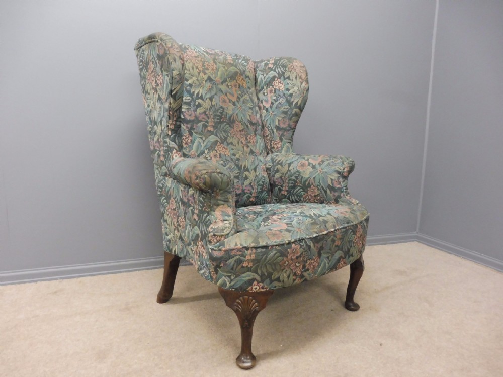 VICTORIAN WINGED ARMCHAIR CIRCA 1900 View III