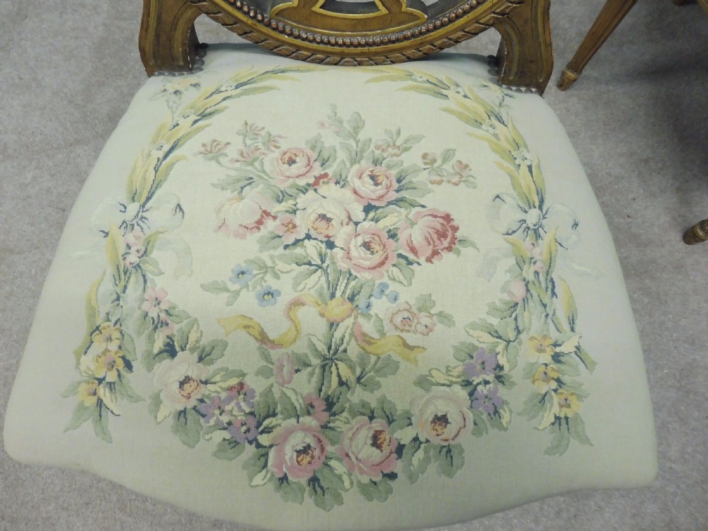 SUPERB PAIR OF ORIGINAL FRENCH GILT 19th CENTURY HALL CHAIRS  View IV