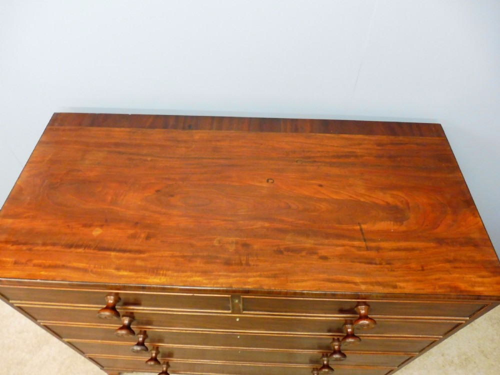 GEORGIAN MAHOGANY CHEST OF DRAWERS CIRCA 1800 View VIII