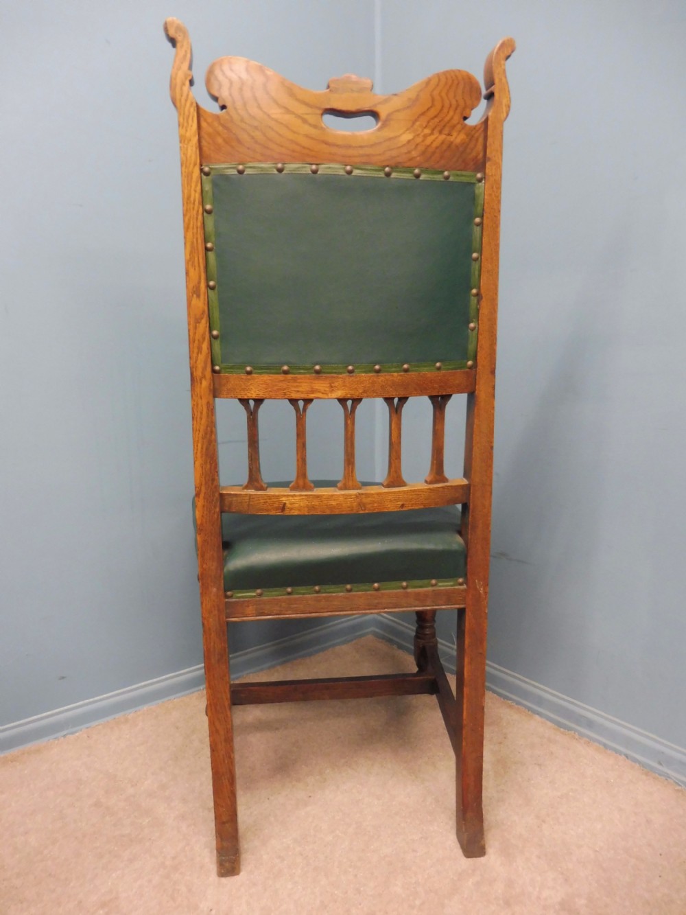SET OF 10 HIGH BACKED 19th CENTURY OAK DINING CHAIRS CIRCA View VII