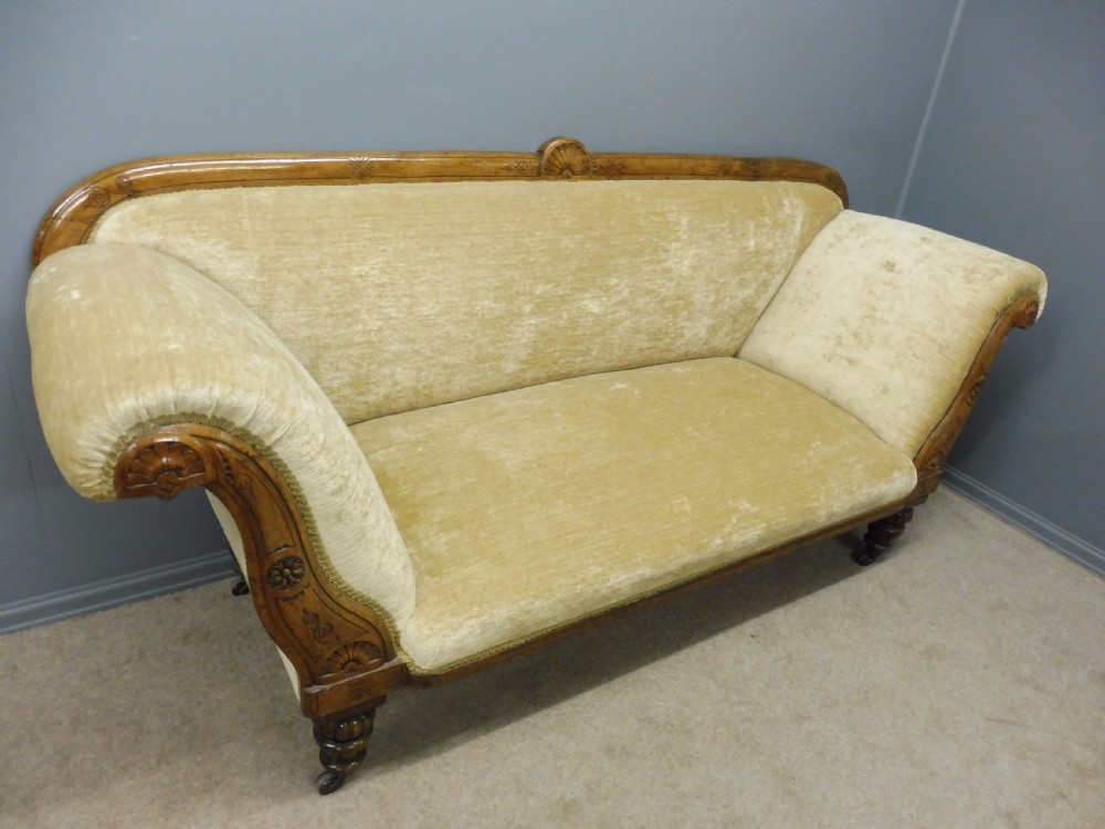 BEAUTIFUL REUPHOLSTERED ANTIQUE VICTORIAN POLLARD OAK SOFA CIRCA 1880 View III