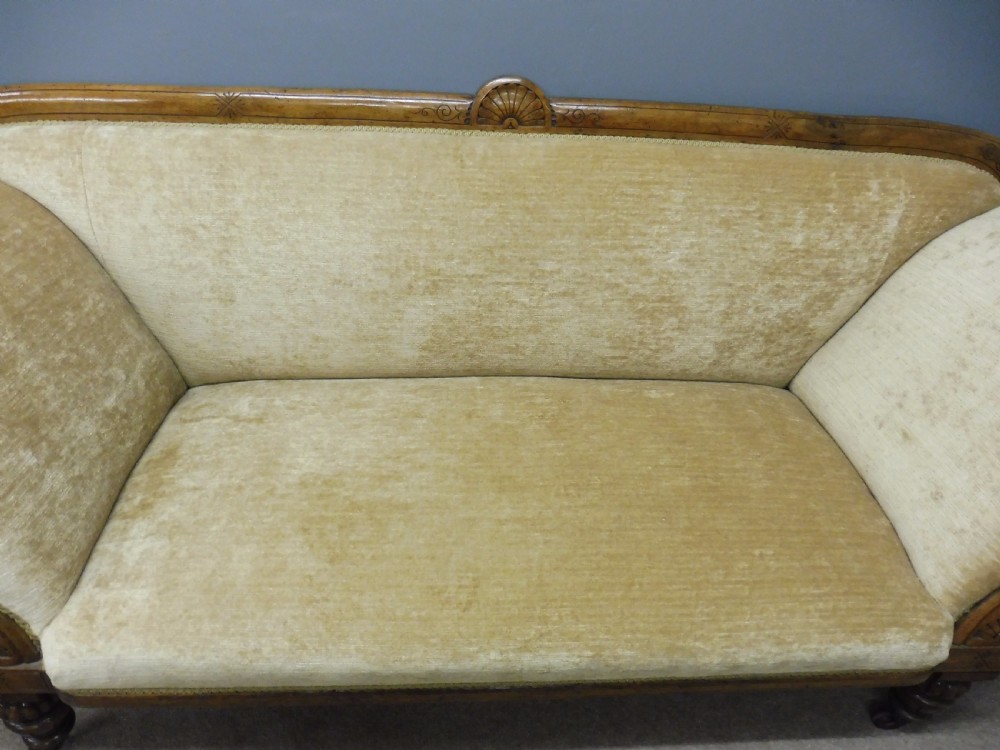 BEAUTIFUL REUPHOLSTERED ANTIQUE VICTORIAN POLLARD OAK SOFA CIRCA 1880 View VI