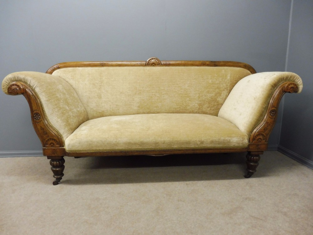 BEAUTIFUL REUPHOLSTERED ANTIQUE VICTORIAN POLLARD OAK SOFA CIRCA 1880 View VIII