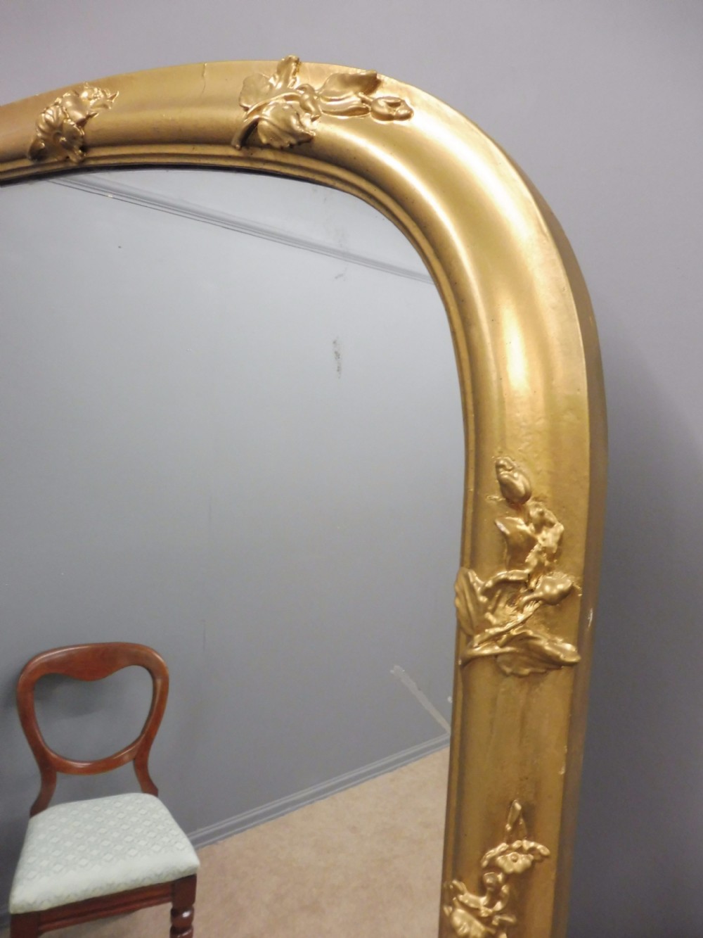 VERY LARGE GILT DRESSING ROOM ORIGINAL MIRROR CIRCA 1880 View II