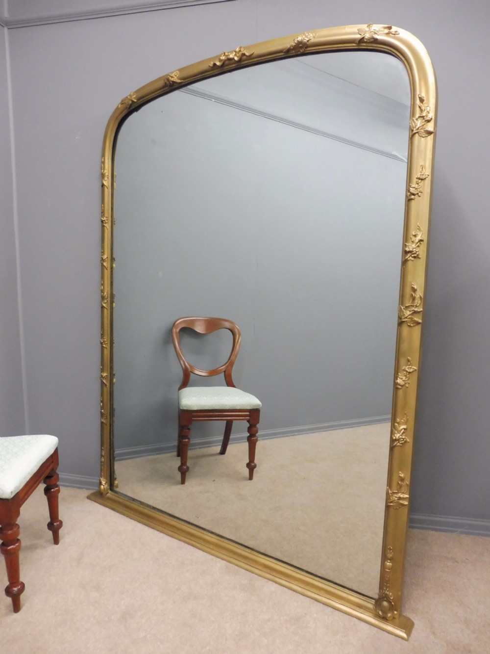 VERY LARGE GILT DRESSING ROOM ORIGINAL MIRROR CIRCA 1880 View V