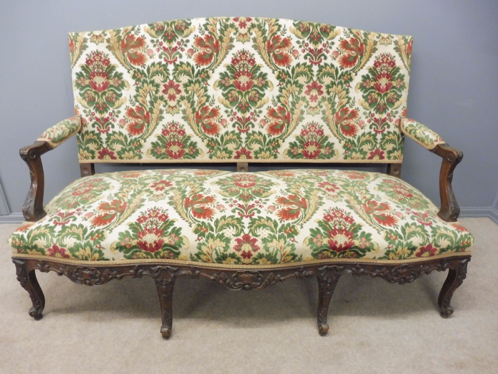 FRENCH CARVED WALNUT SOFA CIRCA 1890 View IV