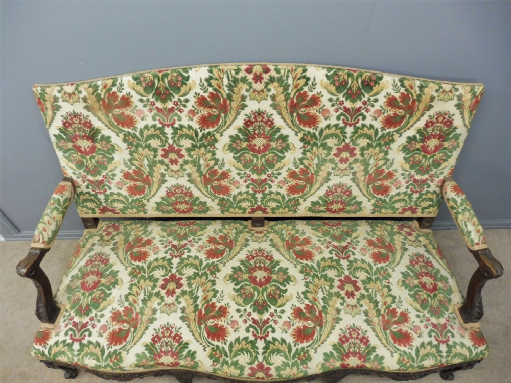 FRENCH CARVED WALNUT SOFA CIRCA 1890 View V