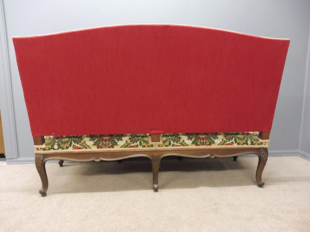 FRENCH CARVED WALNUT SOFA CIRCA 1890 View VIII