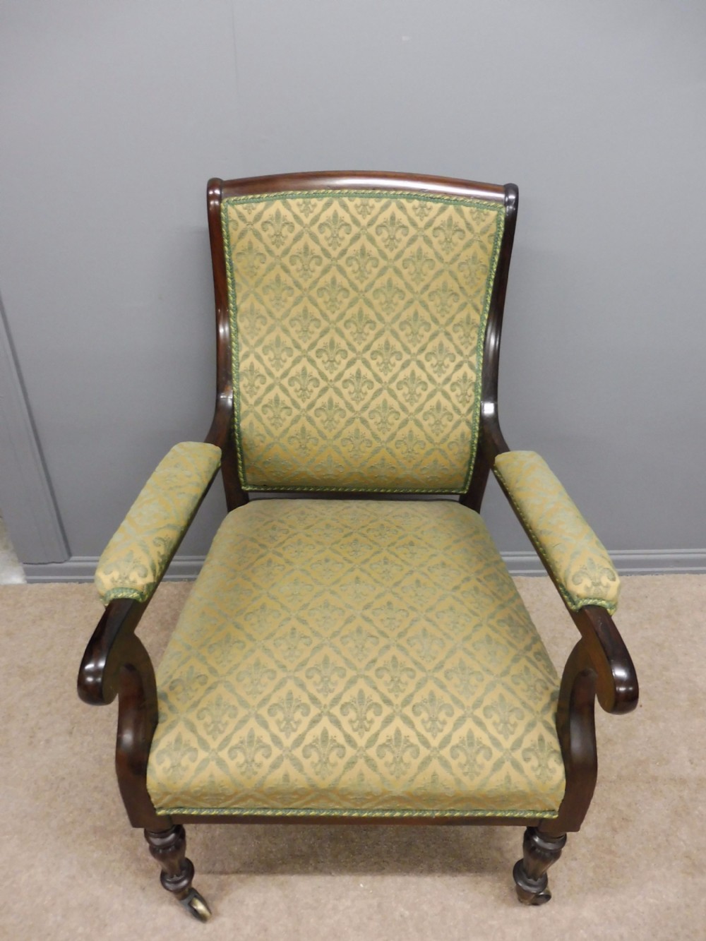 SUPERB 19th CENTURY ROSEWOOD ARMCHAIR LIBRARY CHAIR WILLIAM IV CIRCA 1850 View III