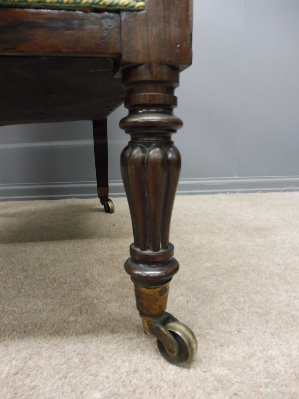 SUPERB 19th CENTURY ROSEWOOD ARMCHAIR LIBRARY CHAIR WILLIAM IV CIRCA 1850 View VII