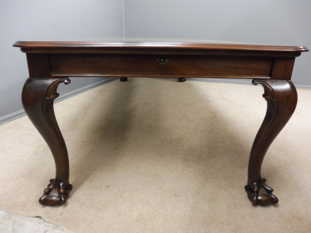 EXCELLENT LARGE VICTORIAN MAHOGANY EXTENDING WIND OUT DINING TABLE CIRCA 1890  View III