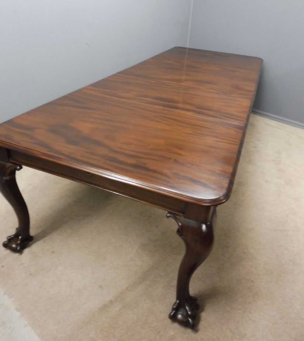 EXCELLENT LARGE VICTORIAN MAHOGANY EXTENDING WIND OUT DINING TABLE CIRCA 1890  View IV