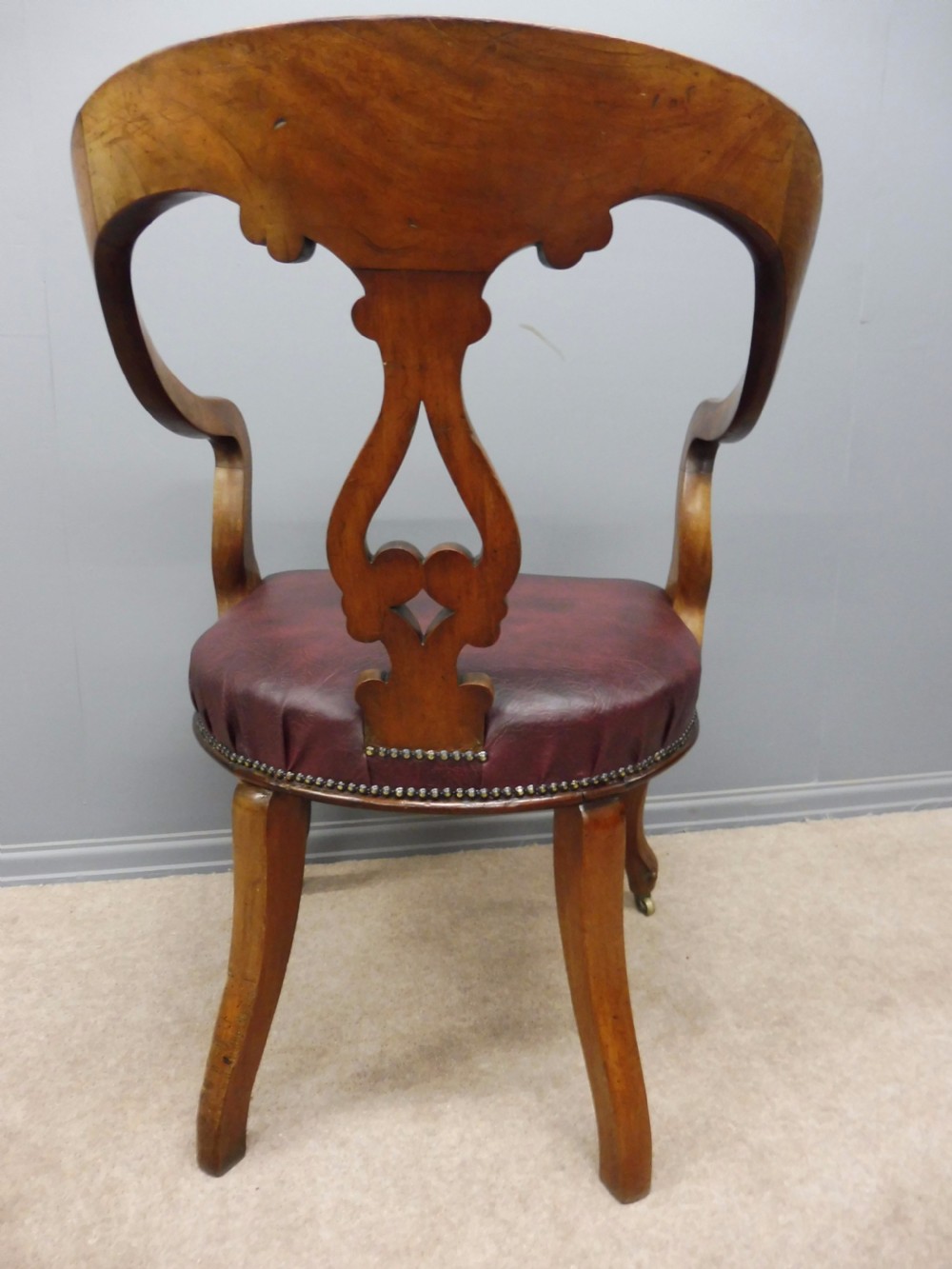 LARGE COMFORTABLE MAHOGANY DESK CHAIR CIRCA 1850 View III