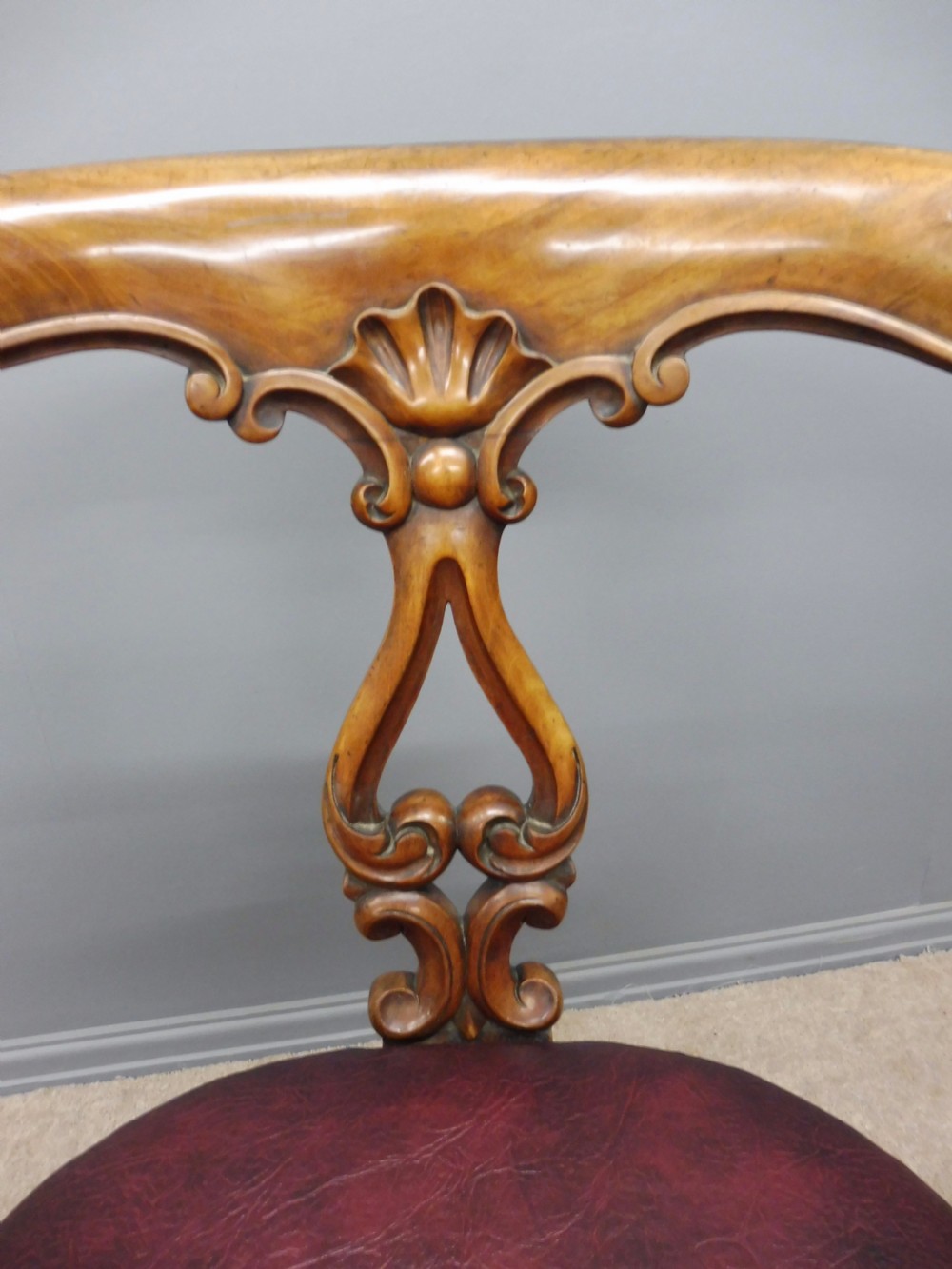 LARGE COMFORTABLE MAHOGANY DESK CHAIR CIRCA 1850 View V