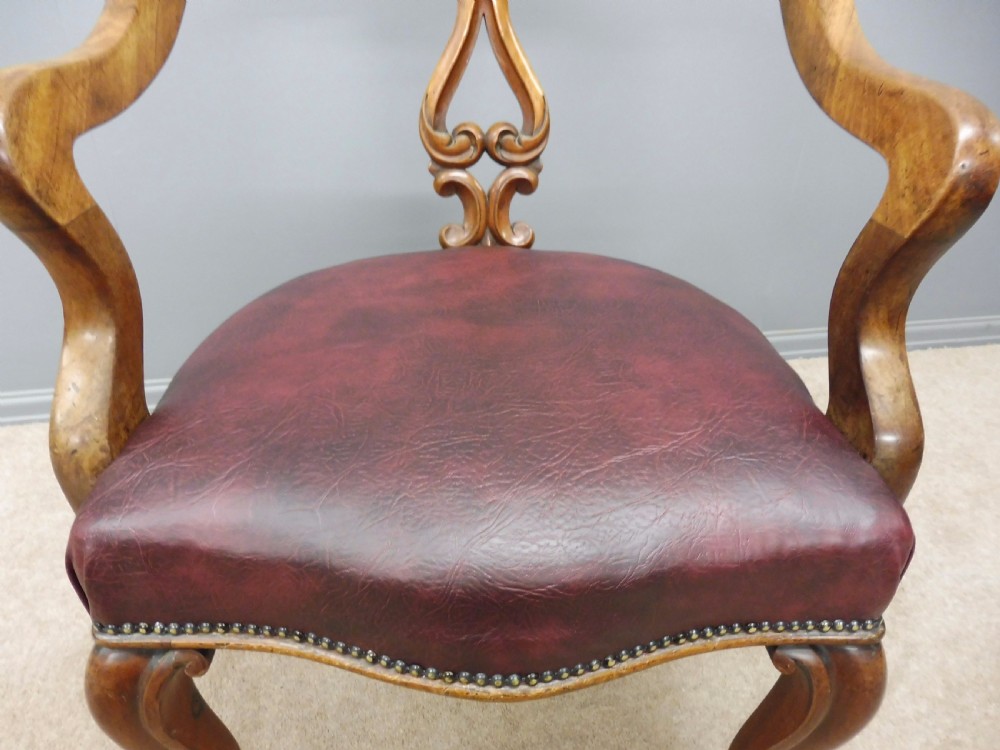 LARGE COMFORTABLE MAHOGANY DESK CHAIR CIRCA 1850 View VII